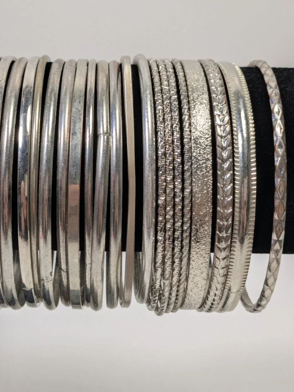 Thin Bangle Bracelet Lot 36 Fashion Jewelry Ready to Wear Variety Colors Texture